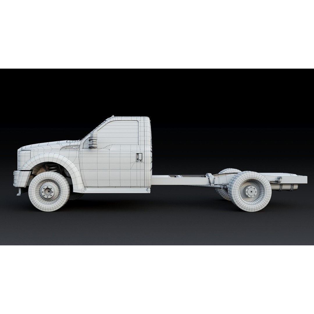 Super Duty DRW 3D Model – Low Poly Truck with PBR Textures - View 29