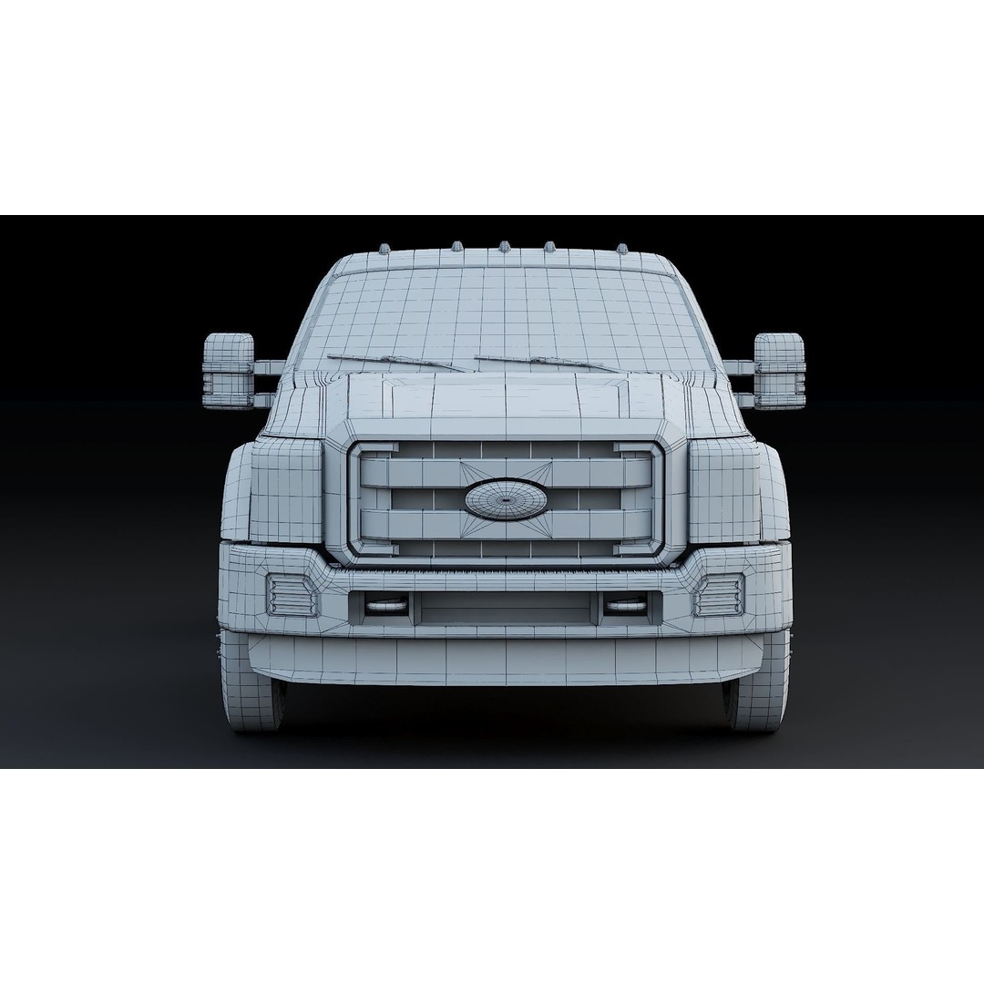 Super Duty DRW 3D Model – Low Poly Truck with PBR Textures - View 30