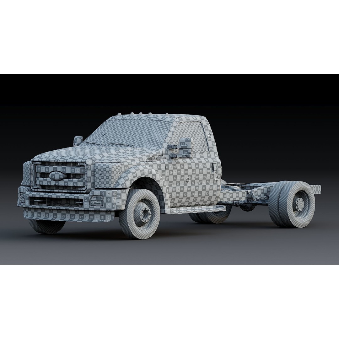 Super Duty DRW 3D Model – Low Poly Truck with PBR Textures - View 34