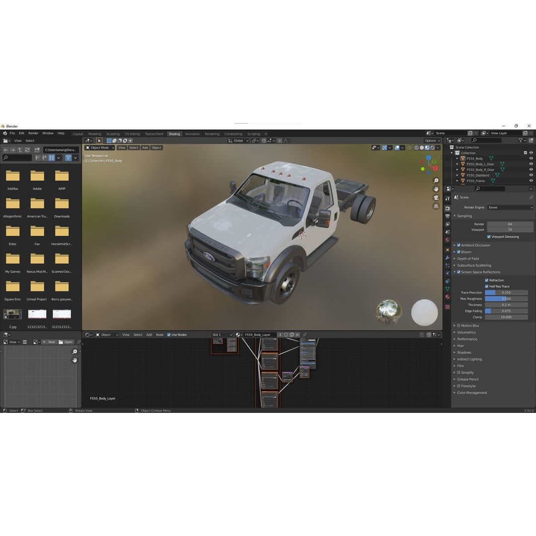 Super Duty DRW 3D Model – Low Poly Truck with PBR Textures - View 35