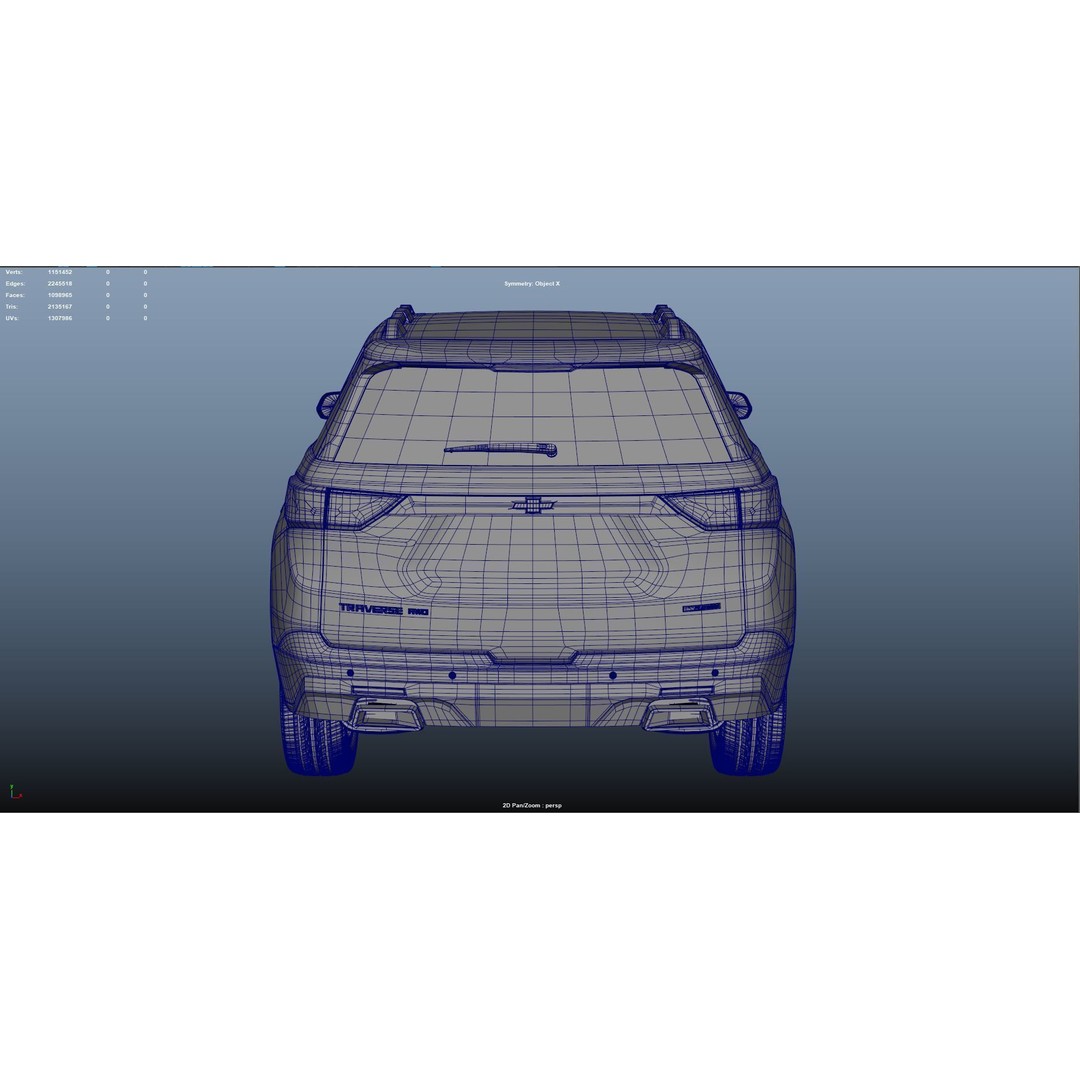Chevrolet Traverse 3D Model – Low Poly Luxury Car, FBX, OBJ