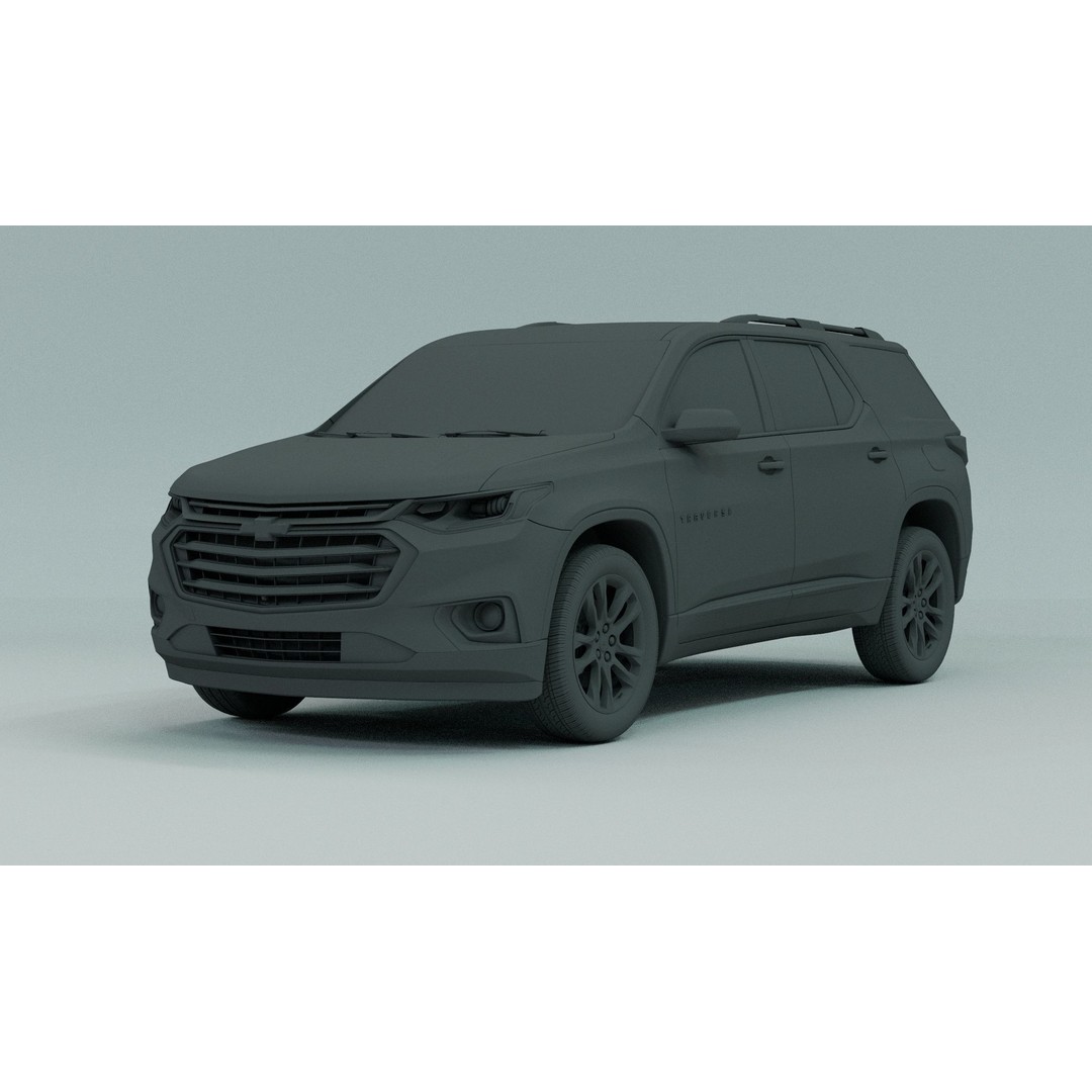 Chevrolet Traverse 3D Model – Low Poly Luxury Car, FBX, OBJ - View 11