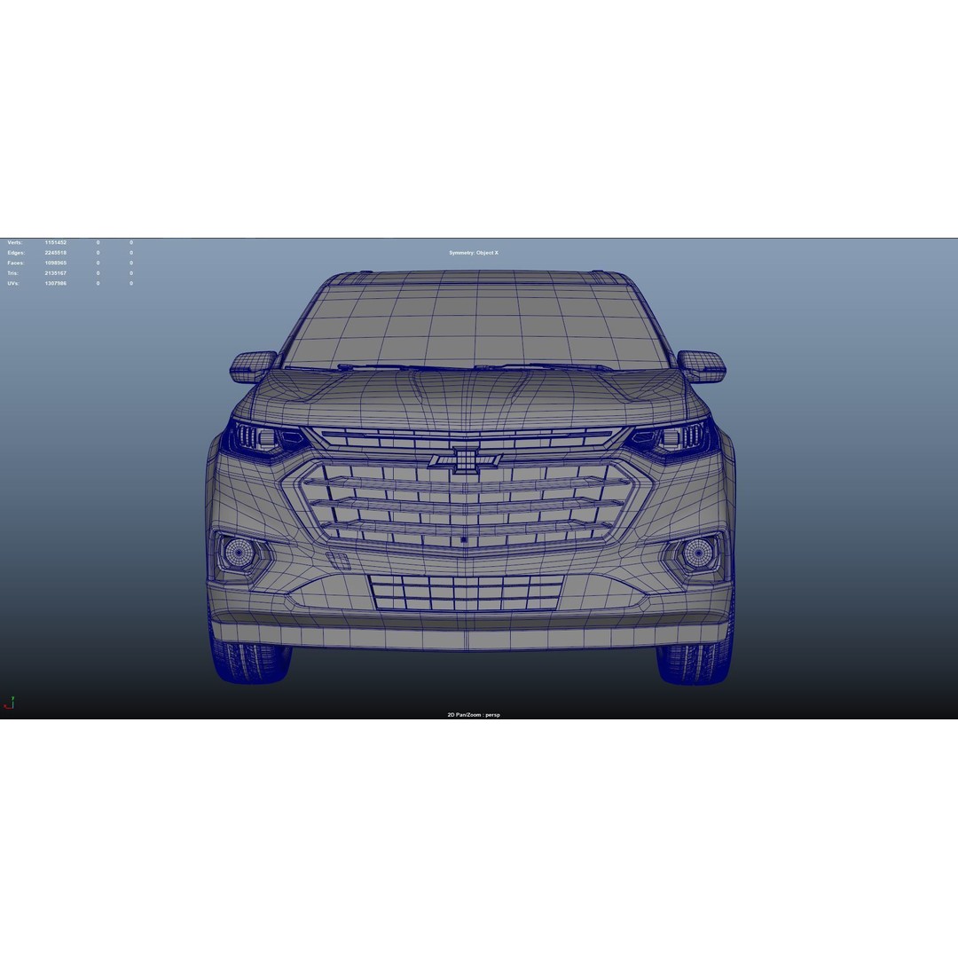 Chevrolet Traverse 3D Model – Low Poly Luxury Car, FBX, OBJ - View 14