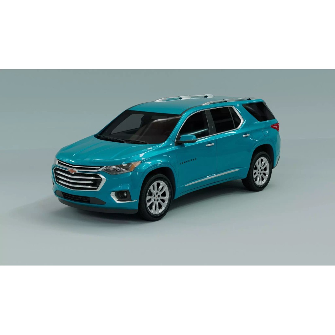 Chevrolet Traverse 3D Model – Low Poly Luxury Car, FBX, OBJ - View 2