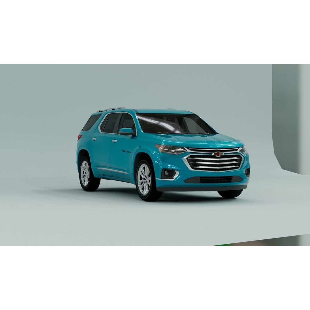 Chevrolet Traverse 3D Model – Low Poly Luxury Car, FBX, OBJ - View 6