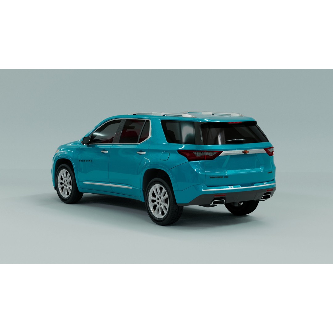 Chevrolet Traverse 3D Model – Low Poly Luxury Car, FBX, OBJ - View 8