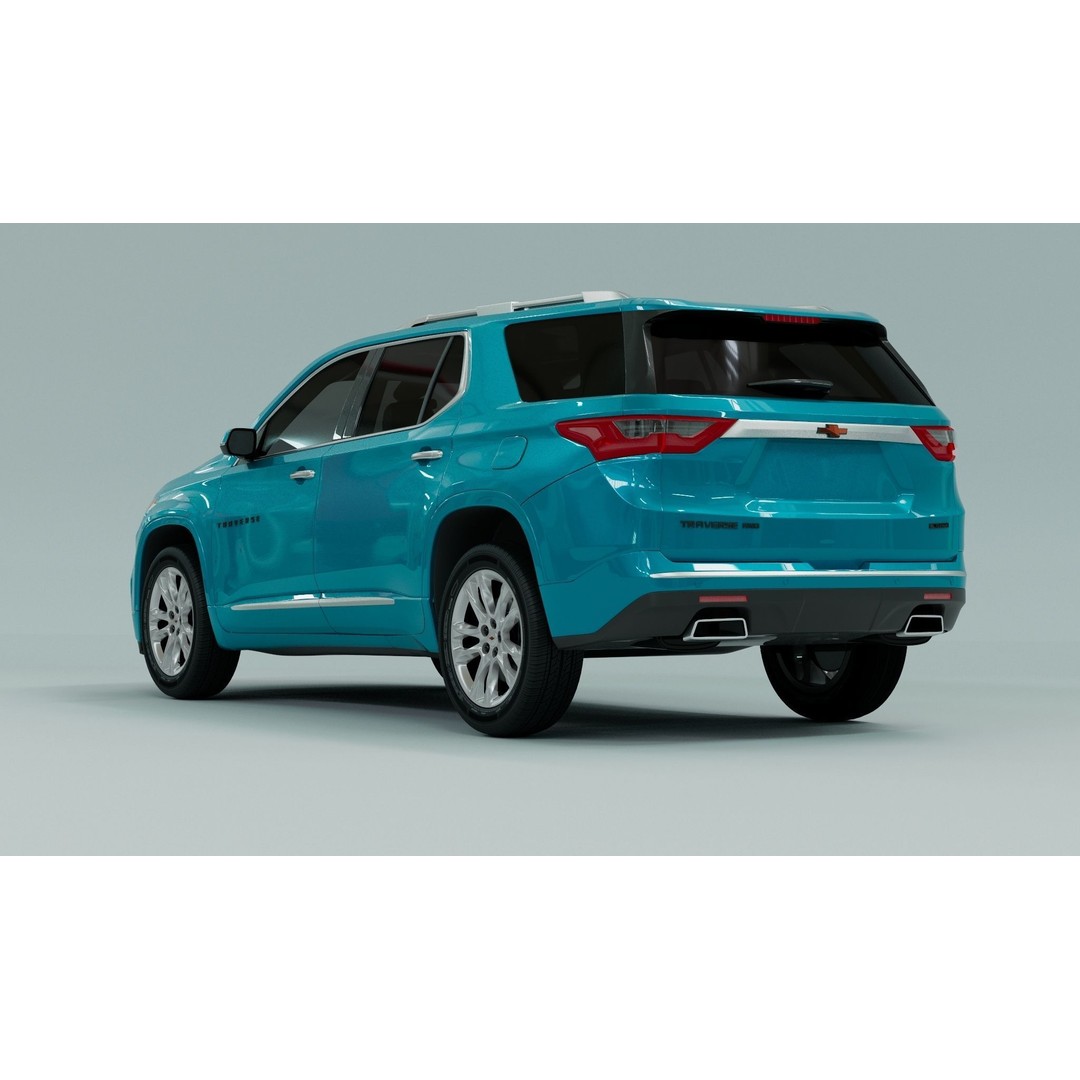 Chevrolet Traverse 3D Model – Low Poly Luxury Car, FBX, OBJ - View 9