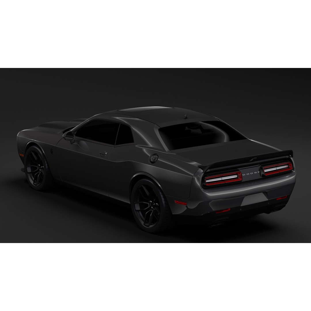 Dodge Challenger SRT Hellcat 2020 3D Model – High Poly Game Asset, FBX, OBJ - View 12