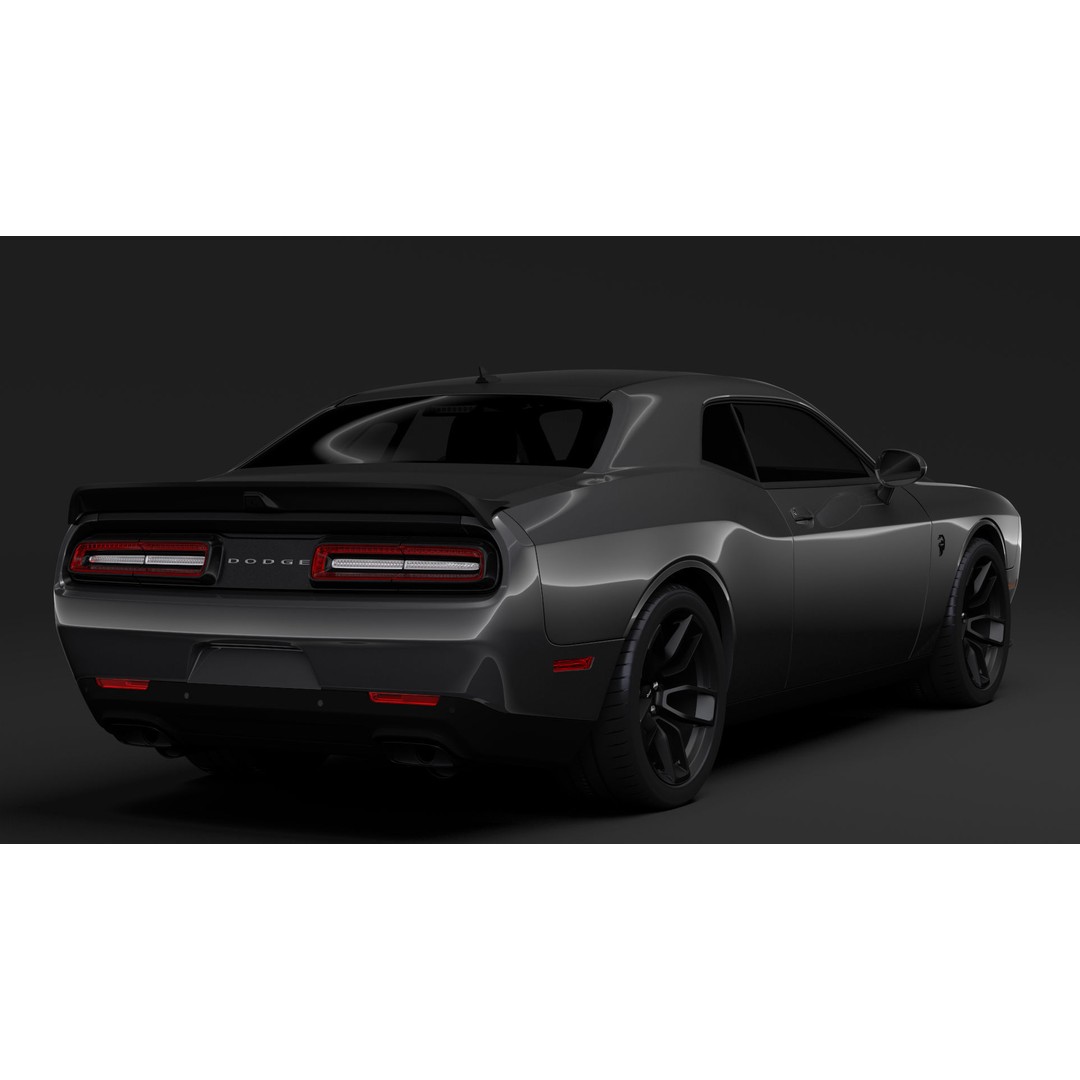 Dodge Challenger SRT Hellcat 2020 3D Model – High Poly Game Asset, FBX, OBJ - View 13
