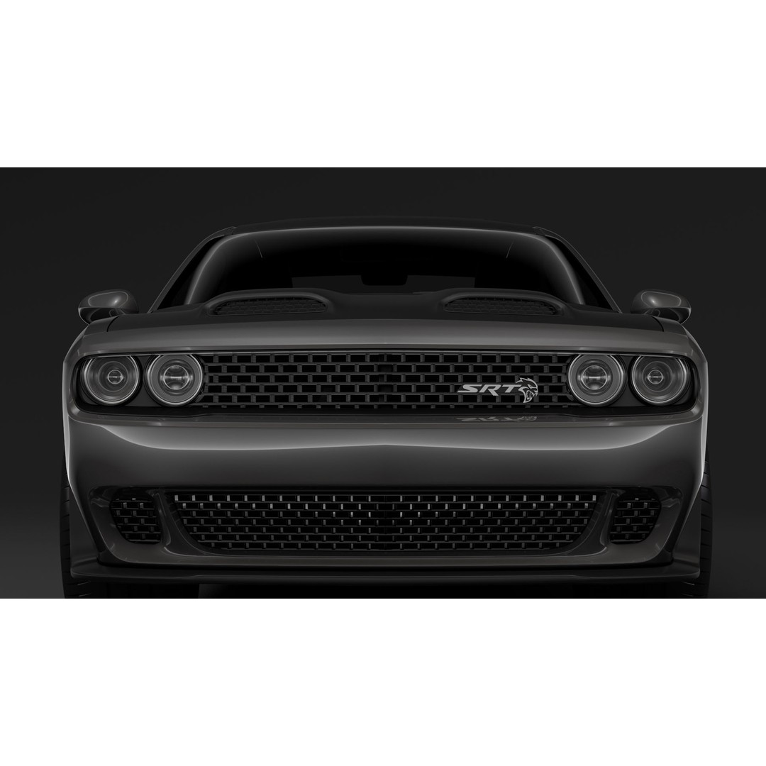 Dodge Challenger SRT Hellcat 2020 3D Model – High Poly Game Asset, FBX, OBJ - View 4