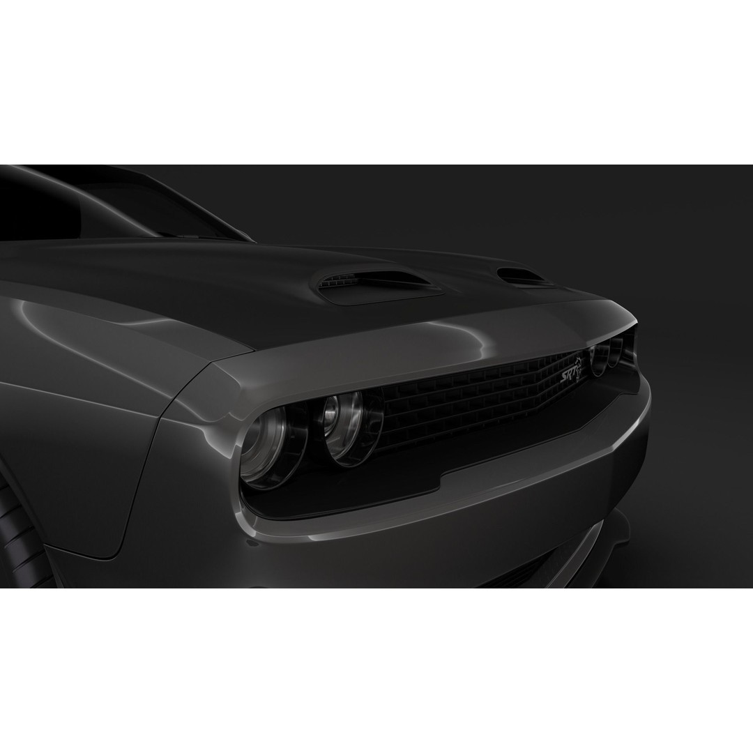 Dodge Challenger SRT Hellcat 2020 3D Model – High Poly Game Asset, FBX, OBJ - View 6