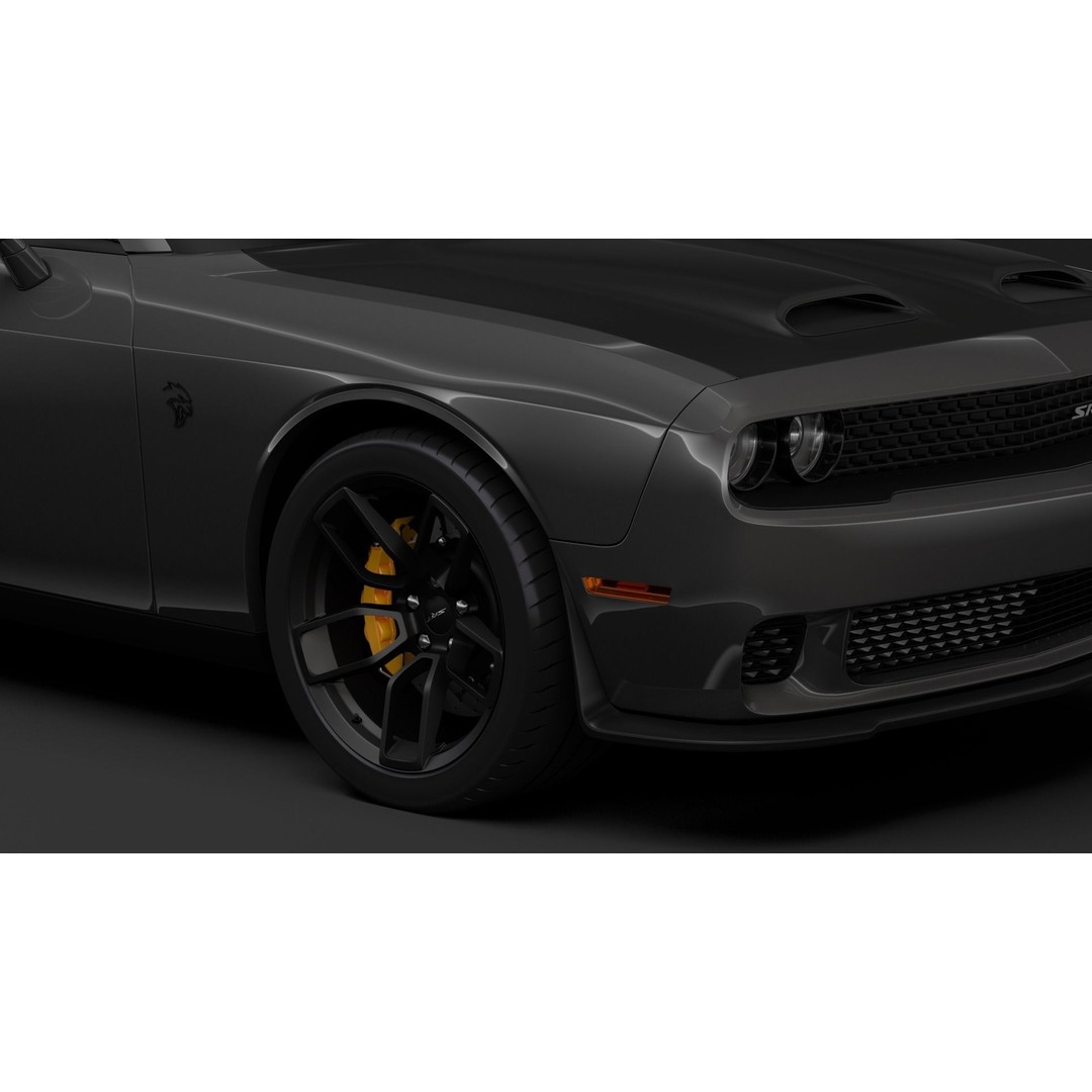 Dodge Challenger SRT Hellcat 2020 3D Model – High Poly Game Asset, FBX, OBJ - View 7