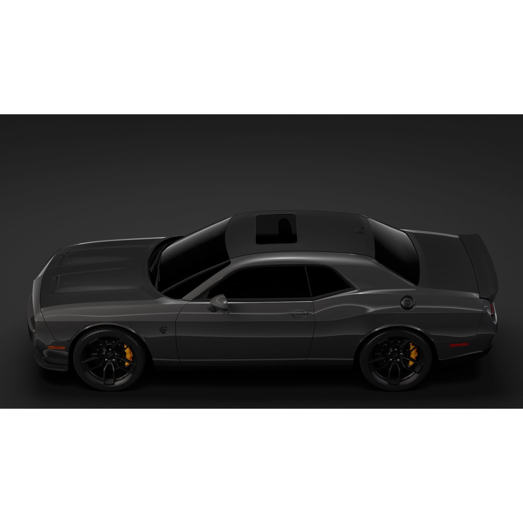 Dodge Challenger SRT Hellcat 2020 3D Model – High Poly Game Asset, FBX, OBJ - View 9