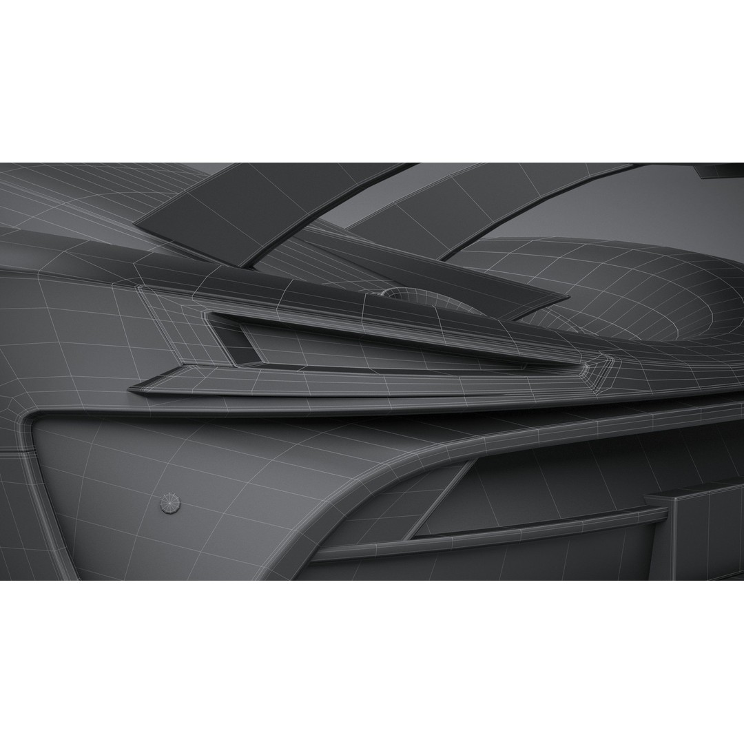 Generic Hypercar 3D Model – Low Poly Game Asset, FBX, OBJ - View 33