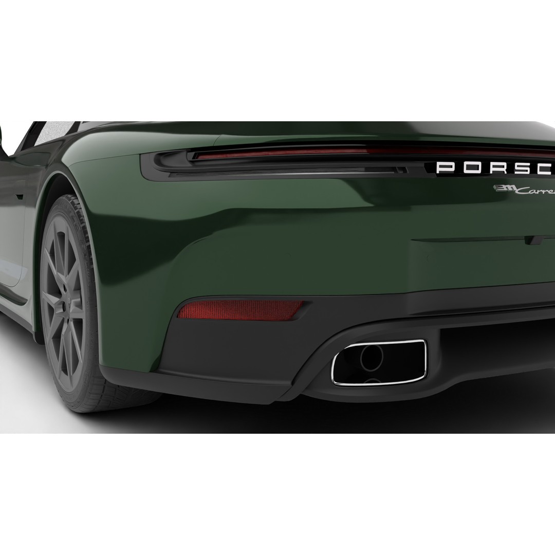 Porsche 911 Carrera T 2025 3D Model – High Poly Rigged Asset, FBX, Blend - View 10
