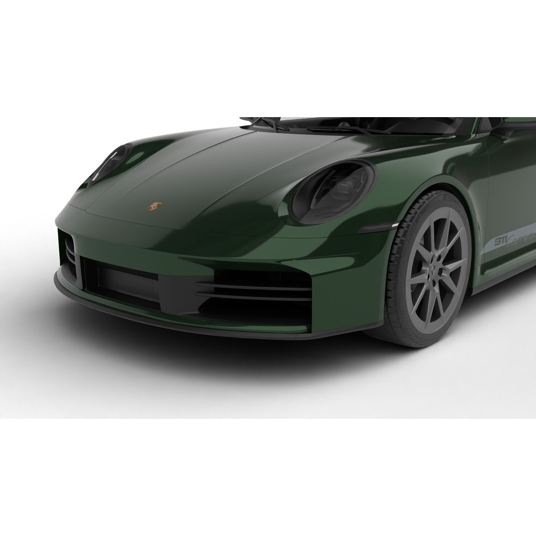 Porsche 911 Carrera T 2025 3D Model – High Poly Rigged Asset, FBX, Blend - View 11