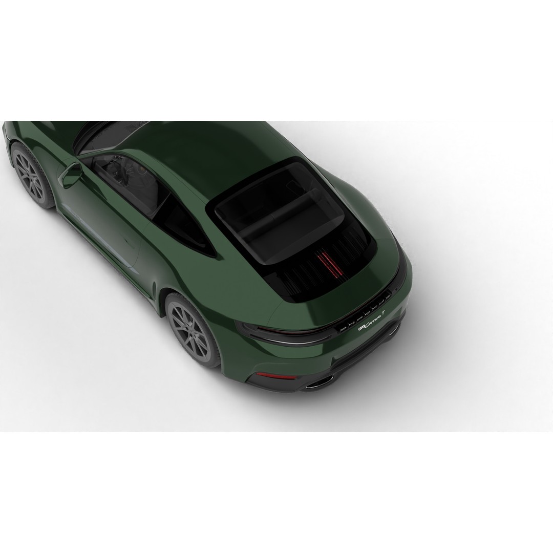 Porsche 911 Carrera T 2025 3D Model – High Poly Rigged Asset, FBX, Blend - View 14