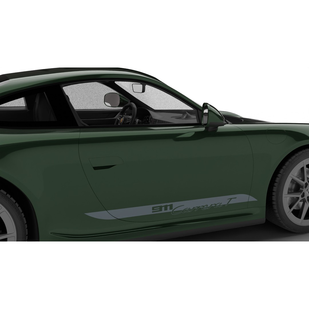 Porsche 911 Carrera T 2025 3D Model – High Poly Rigged Asset, FBX, Blend - View 22
