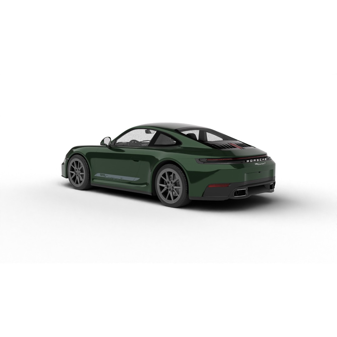 Porsche 911 Carrera T 2025 3D Model – High Poly Rigged Asset, FBX, Blend - View 3