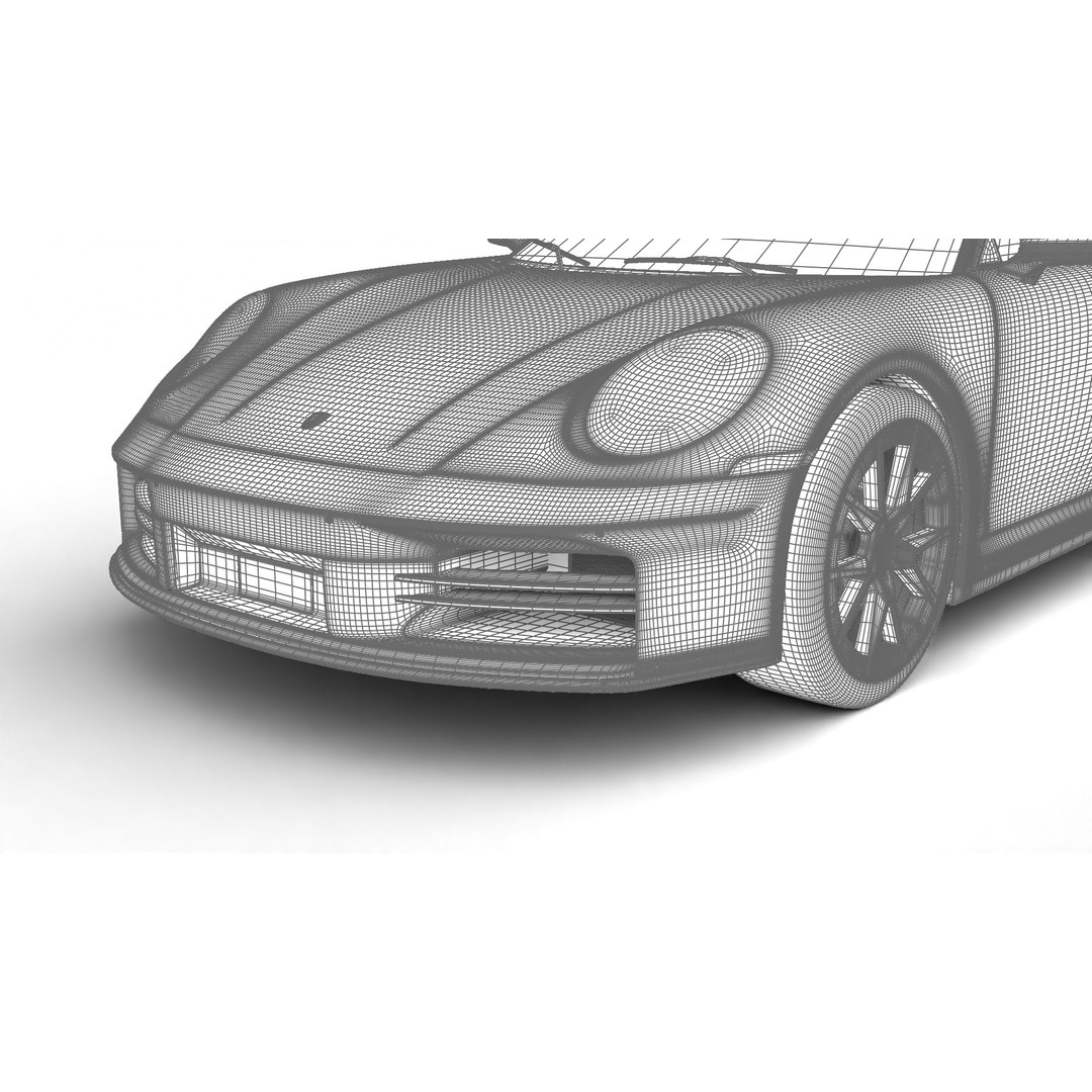 Porsche 911 Carrera T 2025 3D Model – High Poly Rigged Asset, FBX, Blend - View 31