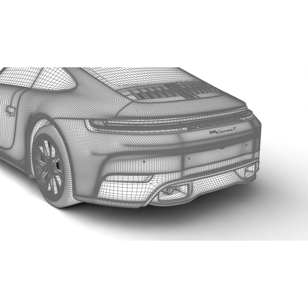 Porsche 911 Carrera T 2025 3D Model – High Poly Rigged Asset, FBX, Blend - View 32
