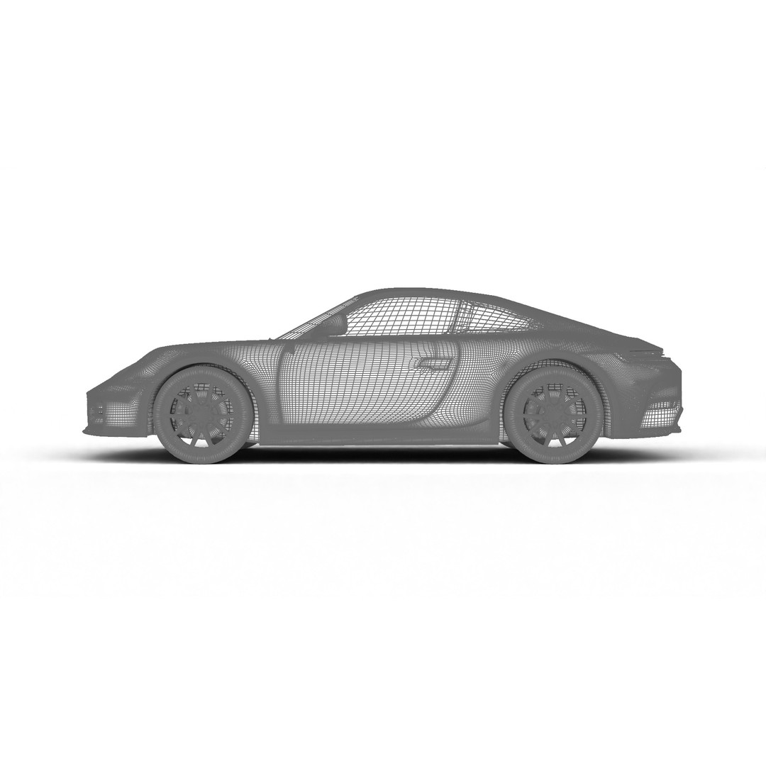 Porsche 911 Carrera T 2025 3D Model – High Poly Rigged Asset, FBX, Blend - View 34