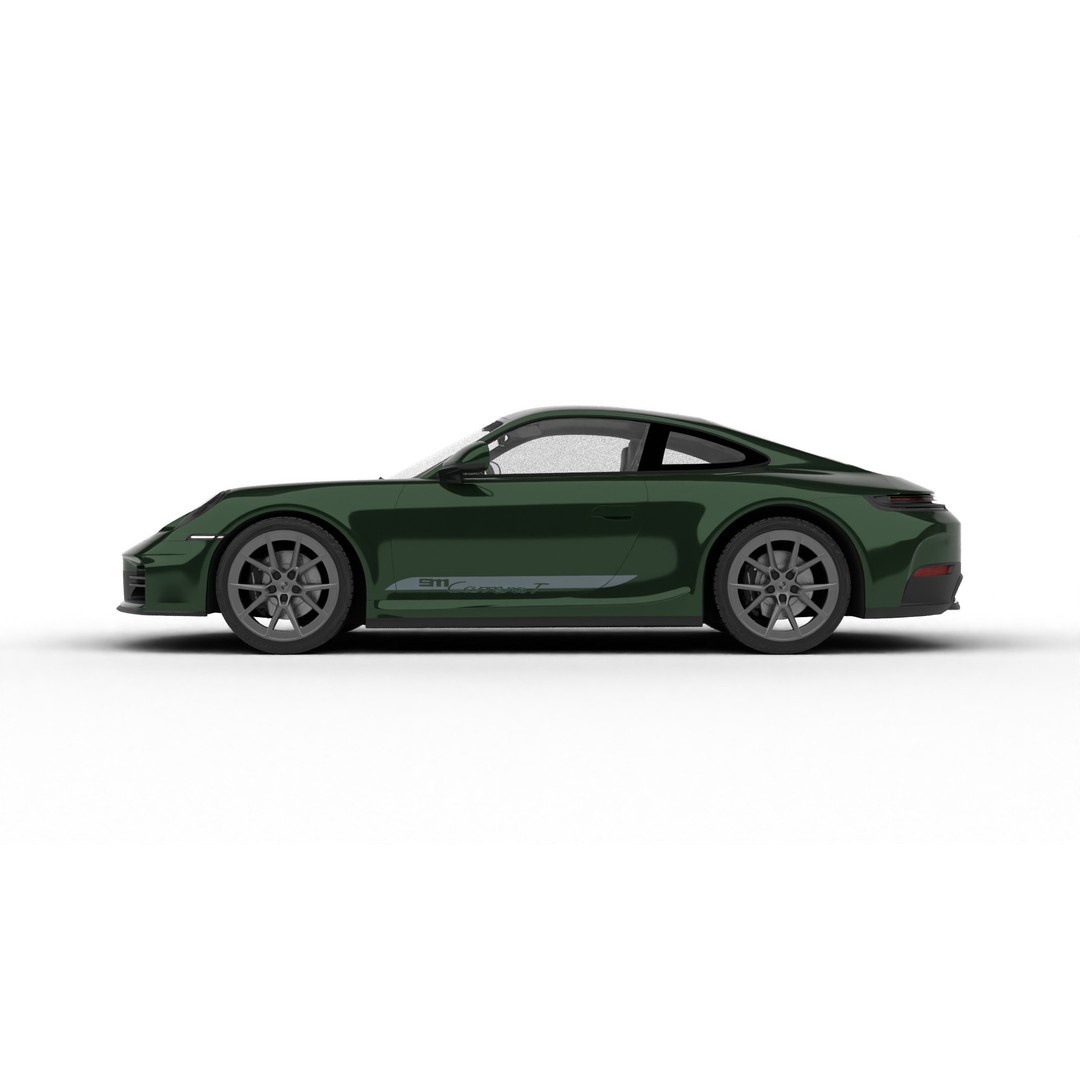 Porsche 911 Carrera T 2025 3D Model – High Poly Rigged Asset, FBX, Blend - View 4