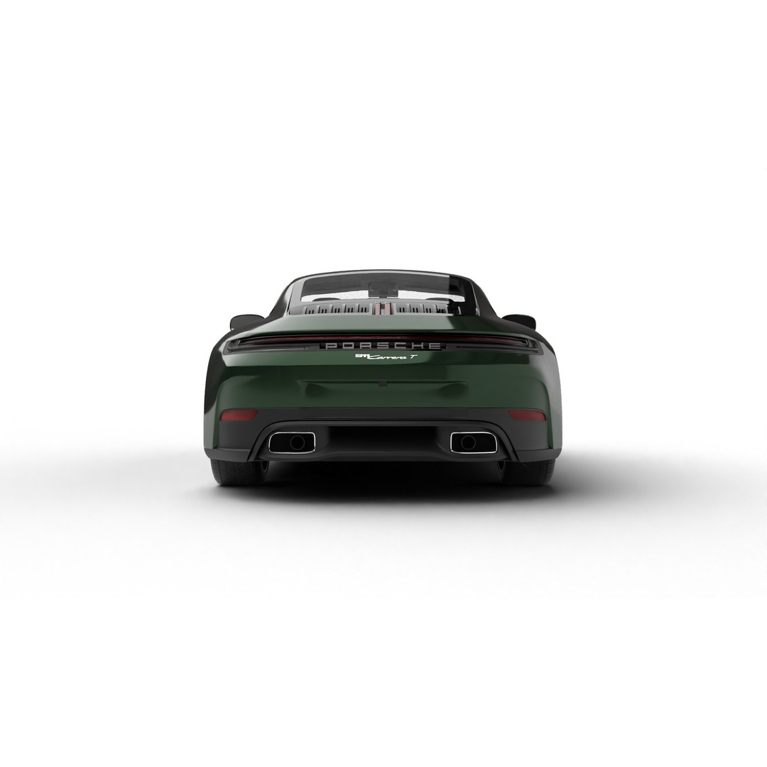 Porsche 911 Carrera T 2025 3D Model – High Poly Rigged Asset, FBX, Blend - View 6