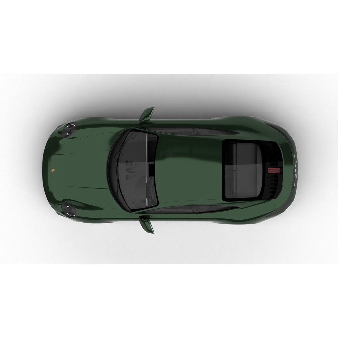 Porsche 911 Carrera T 2025 3D Model – High Poly Rigged Asset, FBX, Blend - View 7