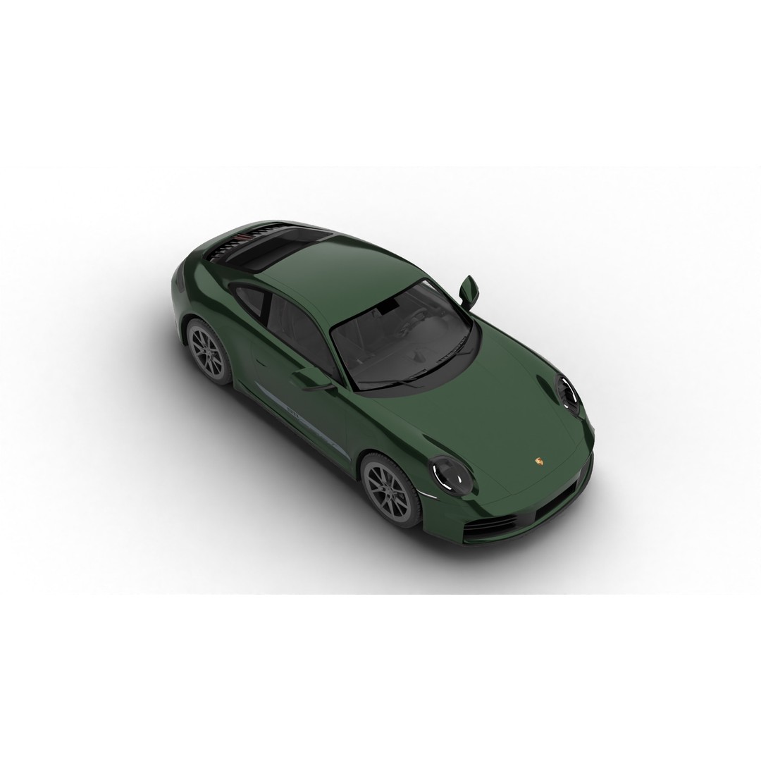 Porsche 911 Carrera T 2025 3D Model – High Poly Rigged Asset, FBX, Blend - View 9