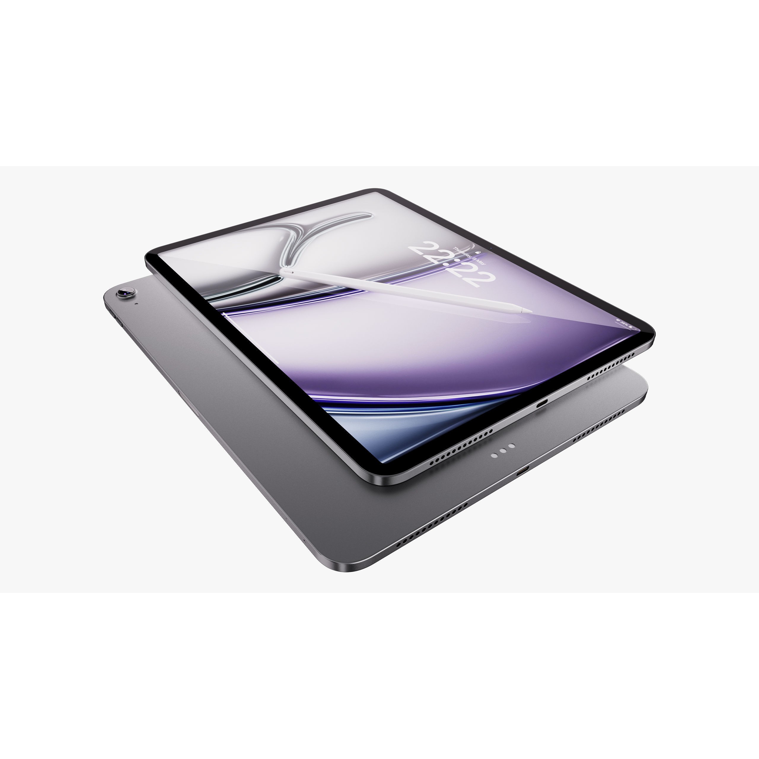 Apple iPad Air 11 & 13 Inch Space Gray - Game-Ready 3D Model - View 12