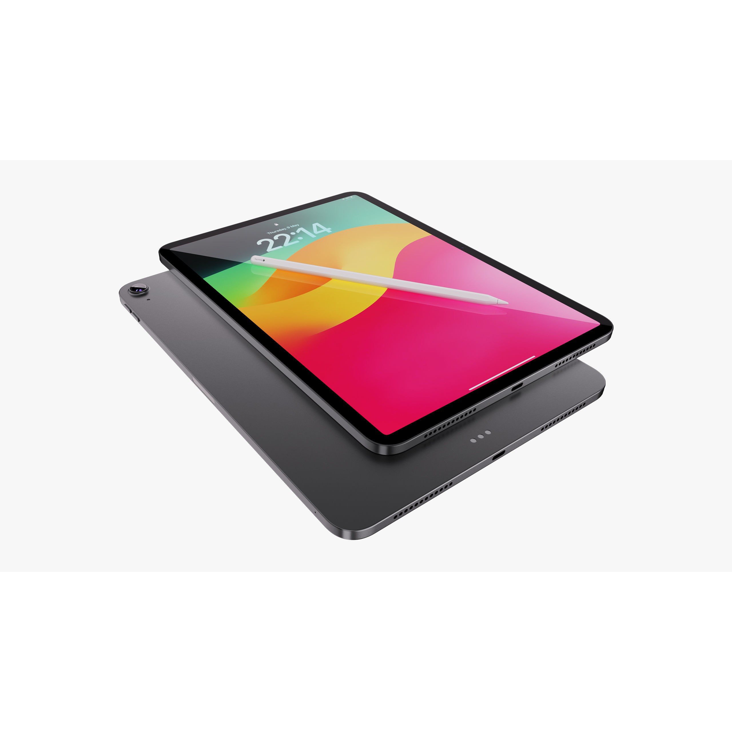 Apple iPad Air 11 & 13 Inch Space Gray - Game-Ready 3D Model - View 13