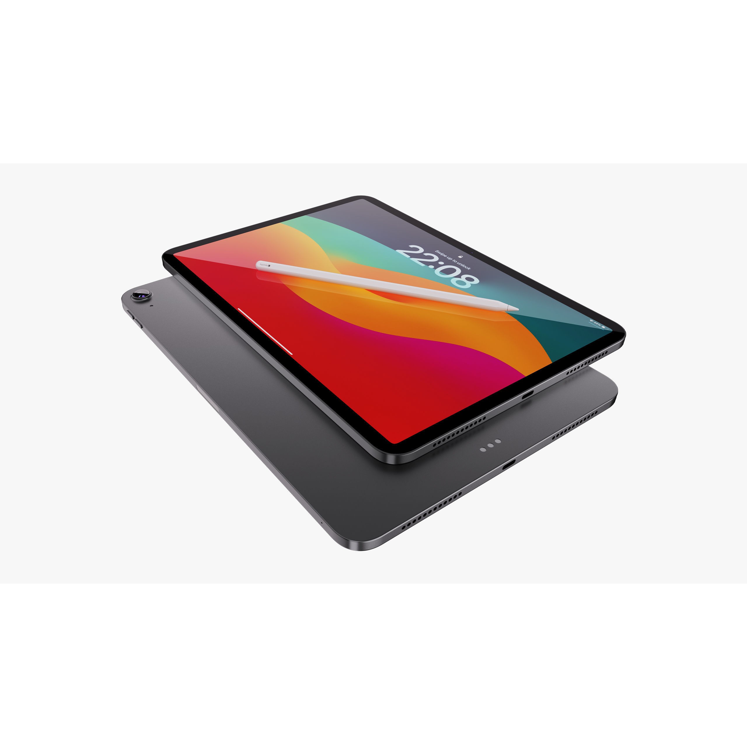 Apple iPad Air 11 & 13 Inch Space Gray - Game-Ready 3D Model - View 15