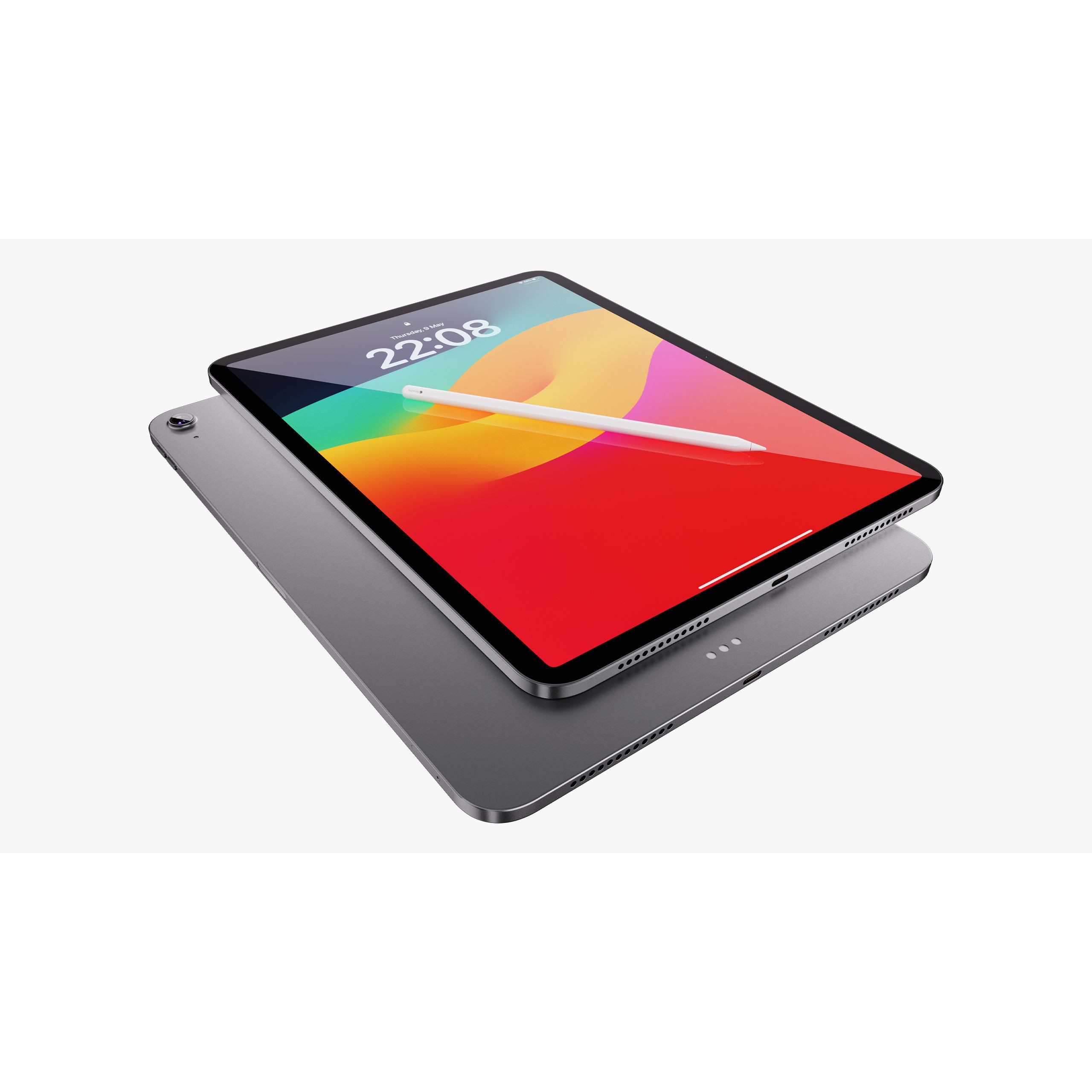 Apple iPad Air 11 & 13 Inch Space Gray - Game-Ready 3D Model - View 16