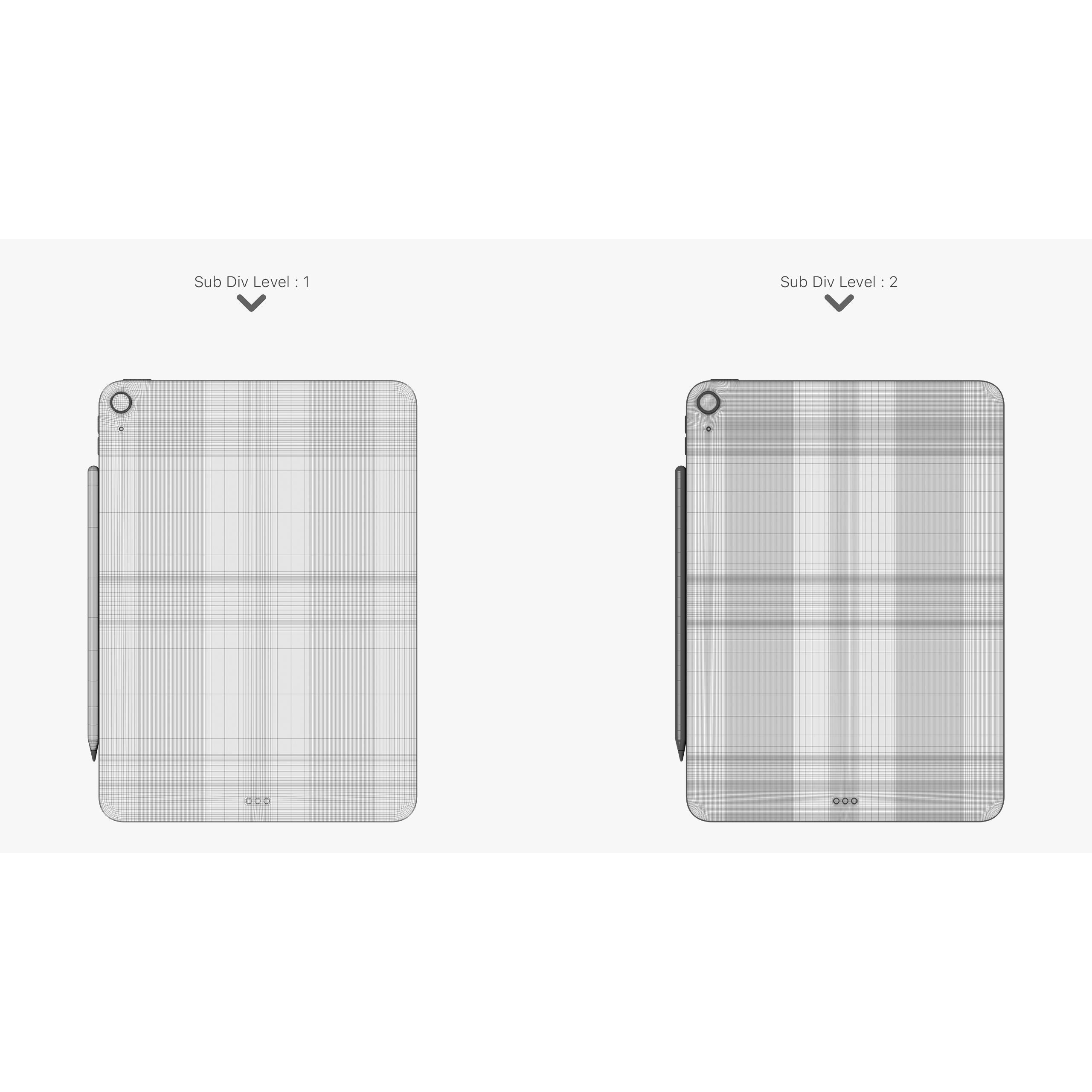 Apple iPad Air 11 & 13 Inch Space Gray - Game-Ready 3D Model - View 27