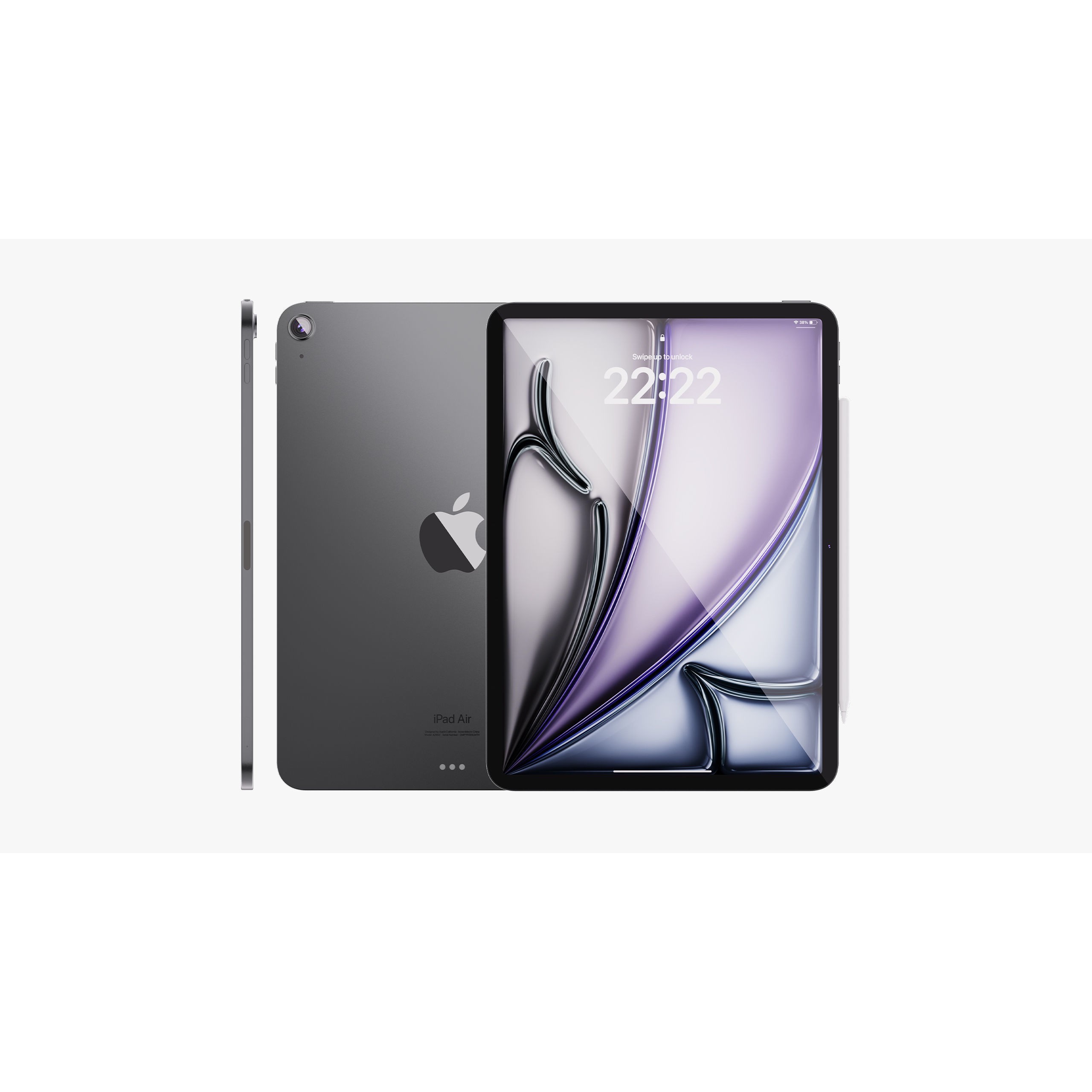 Apple iPad Air 11 & 13 Inch Space Gray - Game-Ready 3D Model - View 3