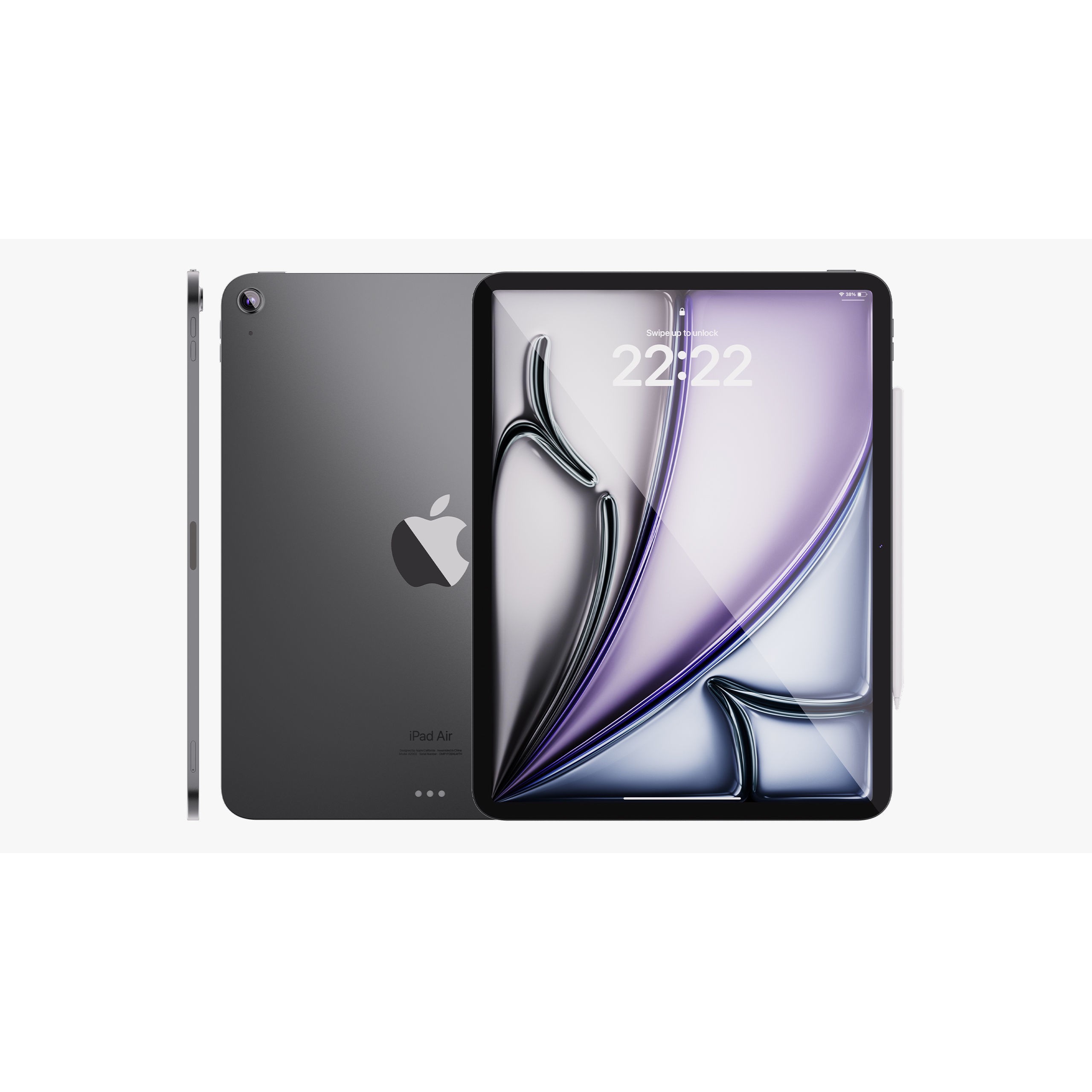 Apple iPad Air 11 & 13 Inch Space Gray - Game-Ready 3D Model - View 4