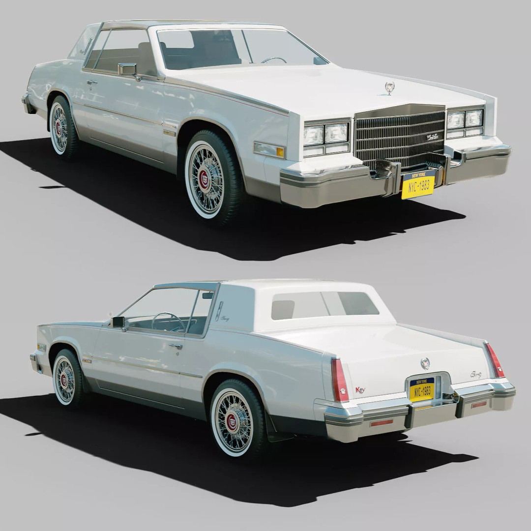 Cadillac Eldorado 3D Model – Low Poly Classic Car, FBX & OBJ - View 3