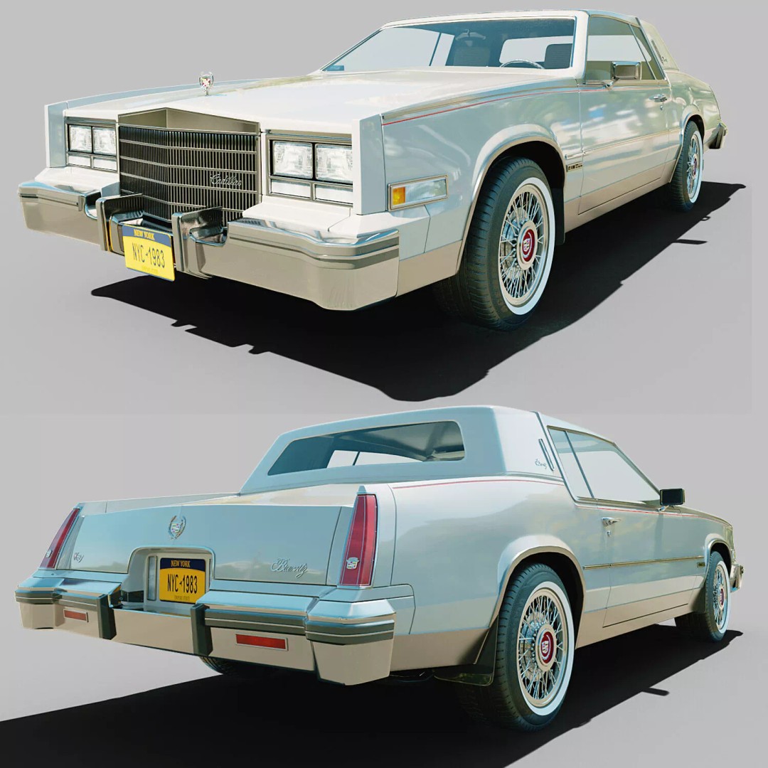 Cadillac Eldorado 3D Model – Low Poly Classic Car, FBX & OBJ - View 6