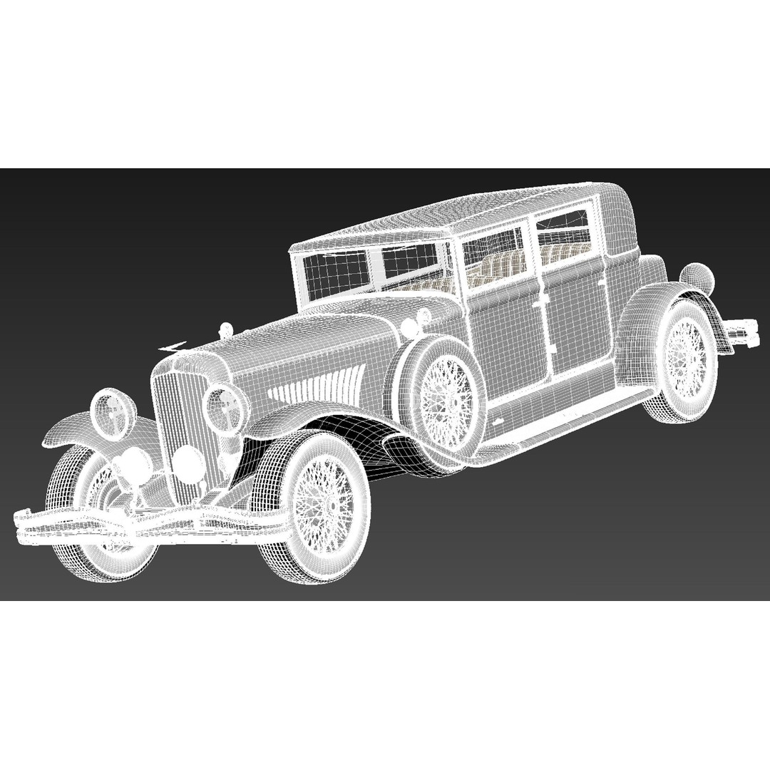 Duesenberg J 232 1930 Sedan 3D Model – High Poly Classic Car, FBX, OBJ - View 18