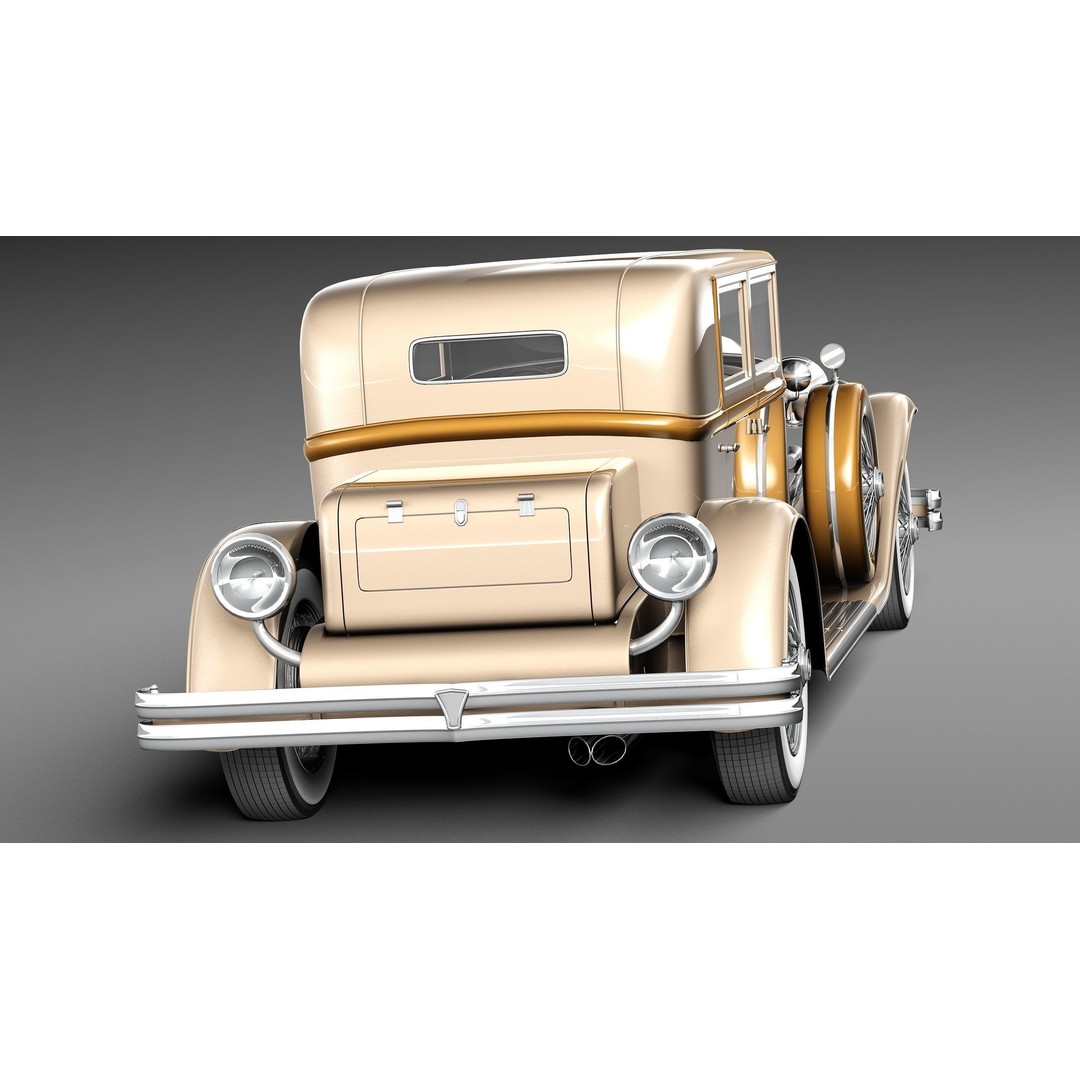 Duesenberg J 232 1930 Sedan 3D Model – High Poly Classic Car, FBX, OBJ - View 7
