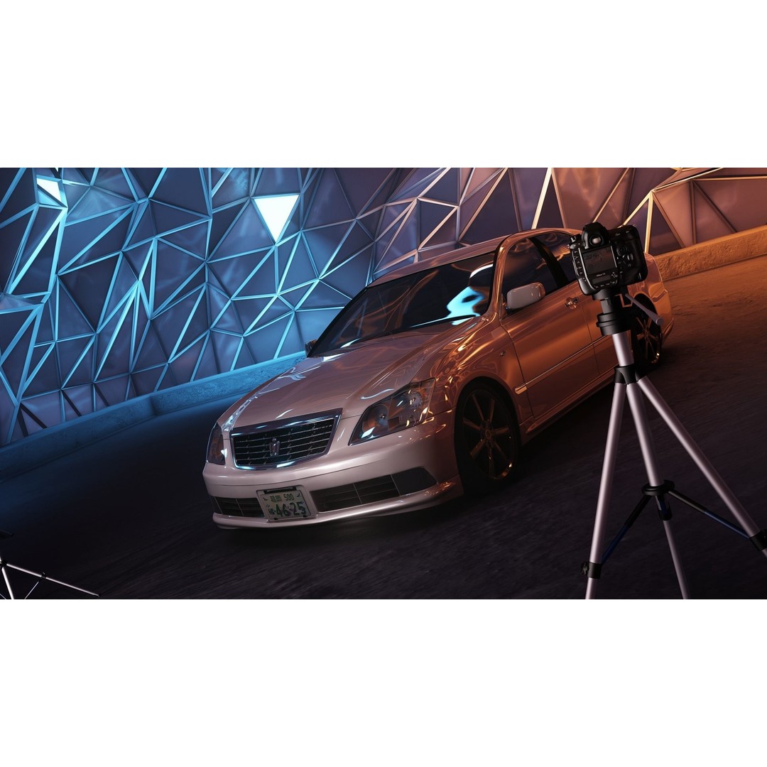 Toyota Crown Athlete 3D Model – Luxury Sedan with Detailed Interior - View 3
