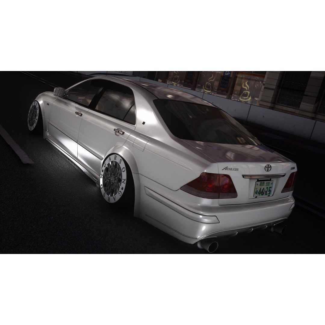 Toyota Crown Athlete 3D Model – Luxury Sedan with Detailed Interior - View 6