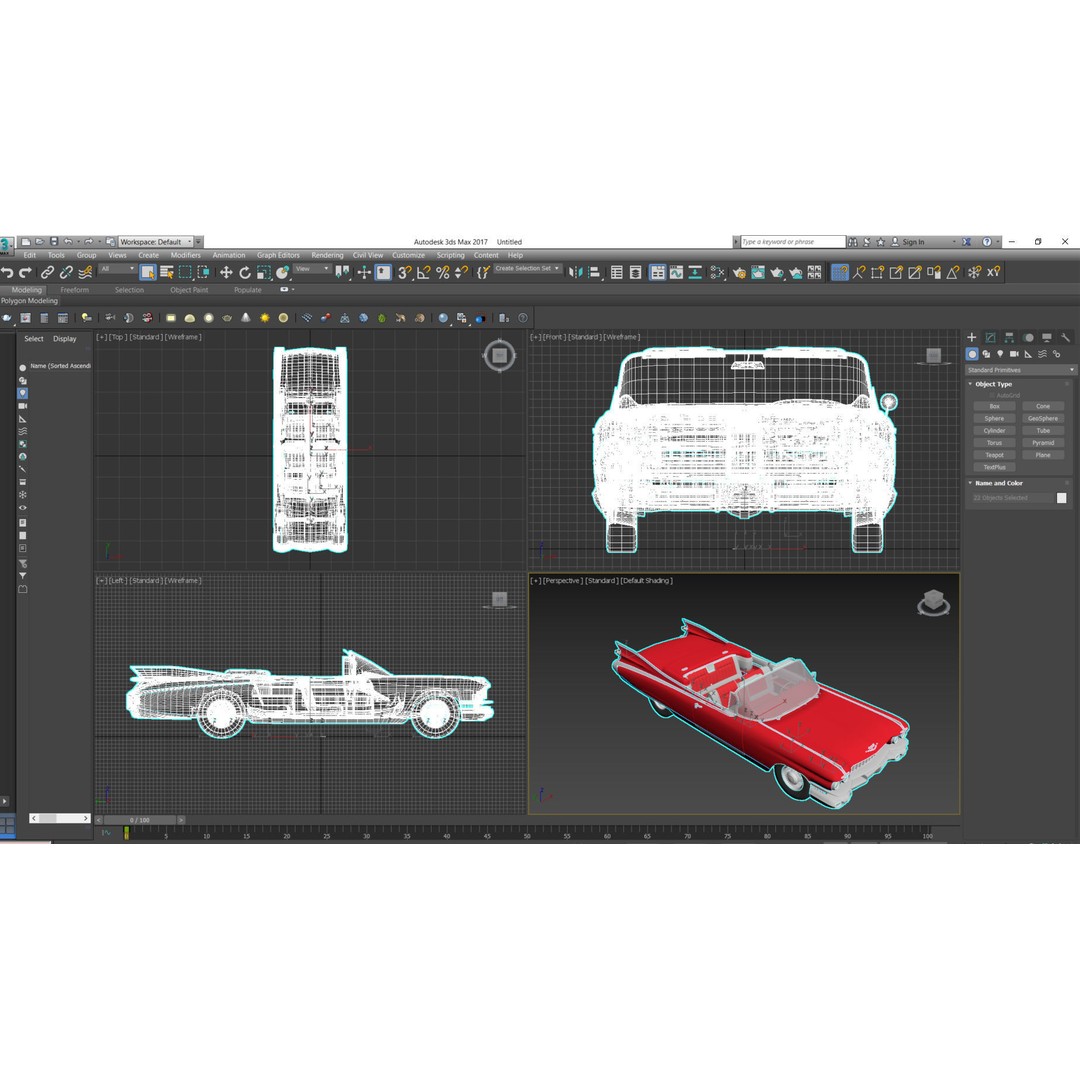 Cadillac Eldorado Biarritz 1959 3D Model – Low Poly Game Asset, FBX