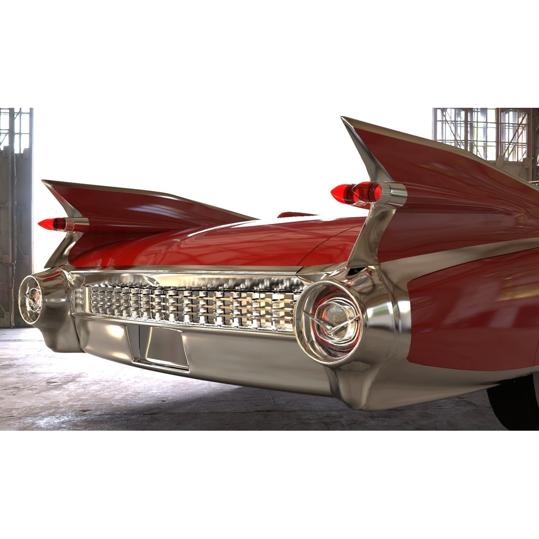 Cadillac Eldorado Biarritz 1959 3D Model – Low Poly Game Asset, FBX - View 11
