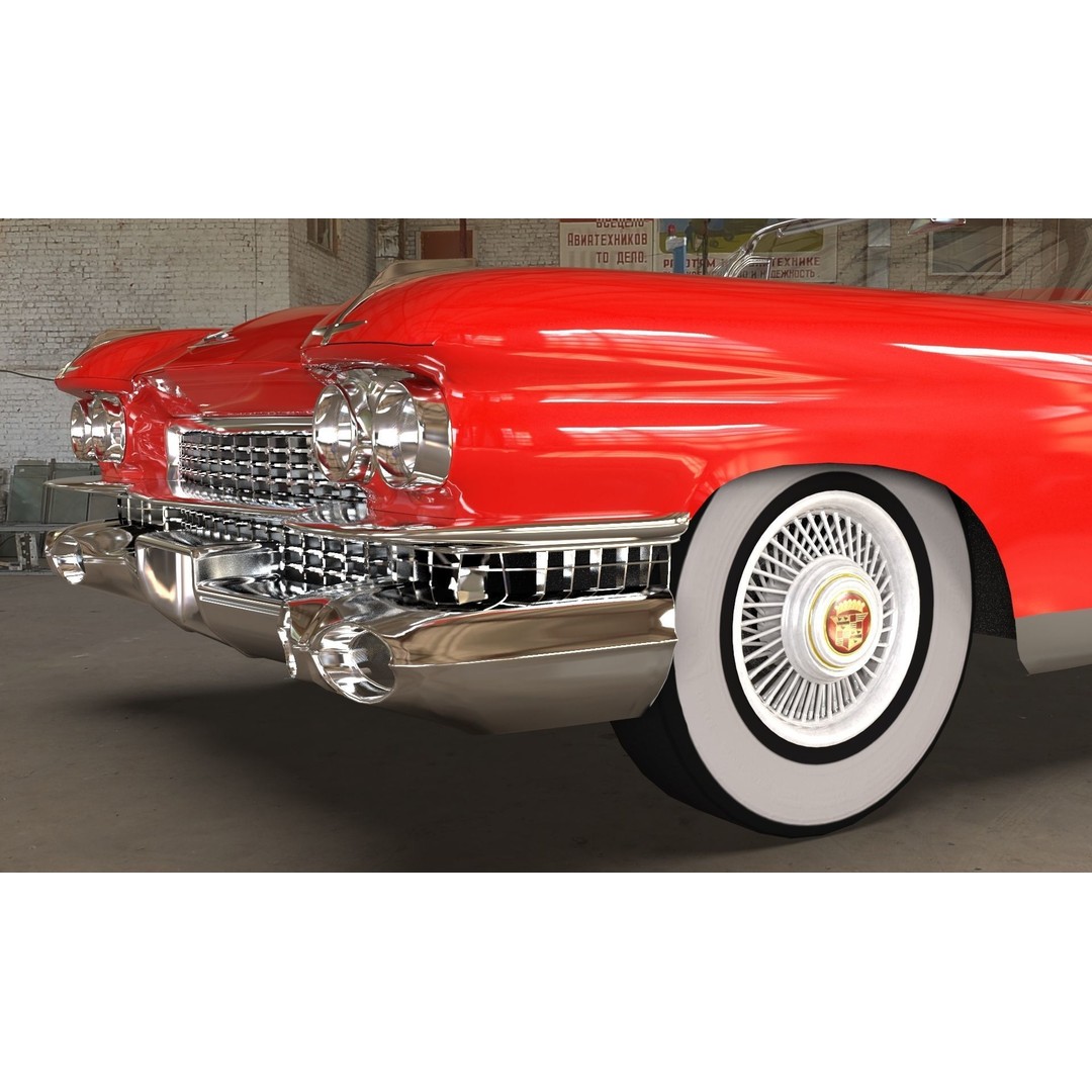 Cadillac Eldorado Biarritz 1959 3D Model – Low Poly Game Asset, FBX - View 12
