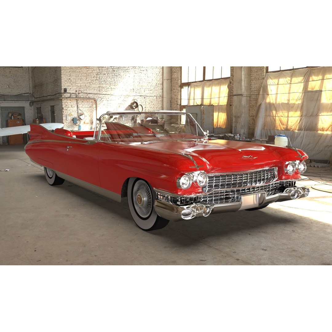 Cadillac Eldorado Biarritz 1959 3D Model – Low Poly Game Asset, FBX - View 13