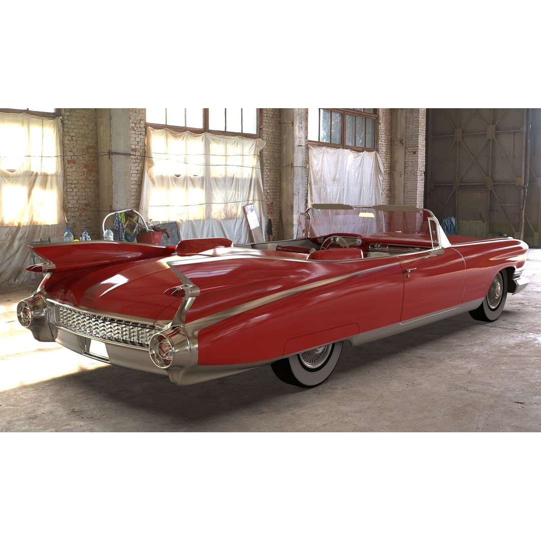 Cadillac Eldorado Biarritz 1959 3D Model – Low Poly Game Asset, FBX - View 14