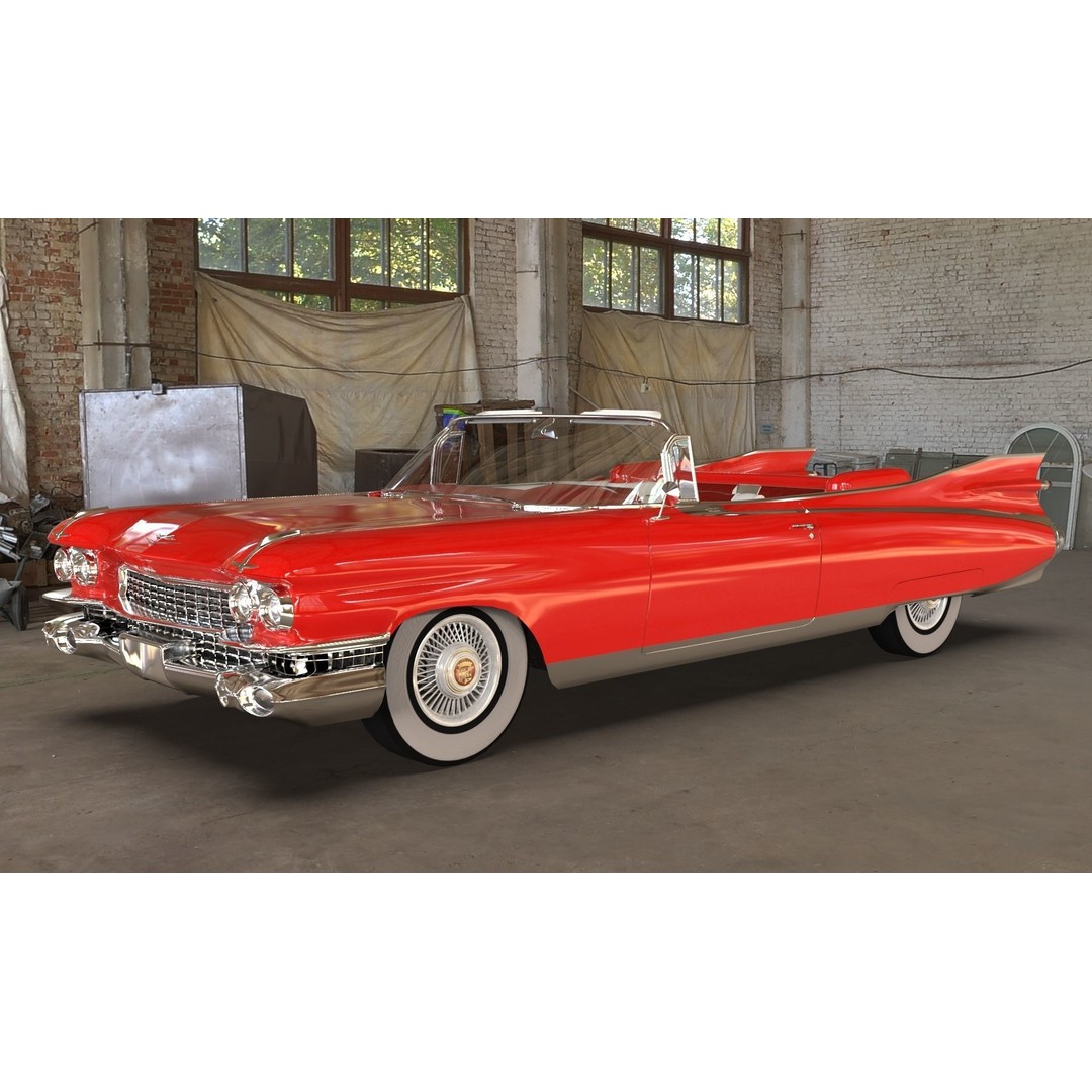 Cadillac Eldorado Biarritz 1959 3D Model – Low Poly Game Asset, FBX - View 15
