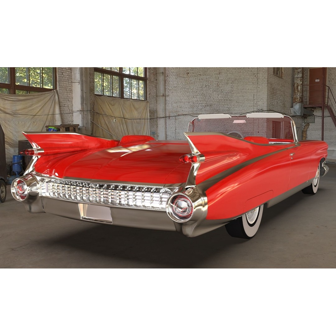 Cadillac Eldorado Biarritz 1959 3D Model – Low Poly Game Asset, FBX - View 17
